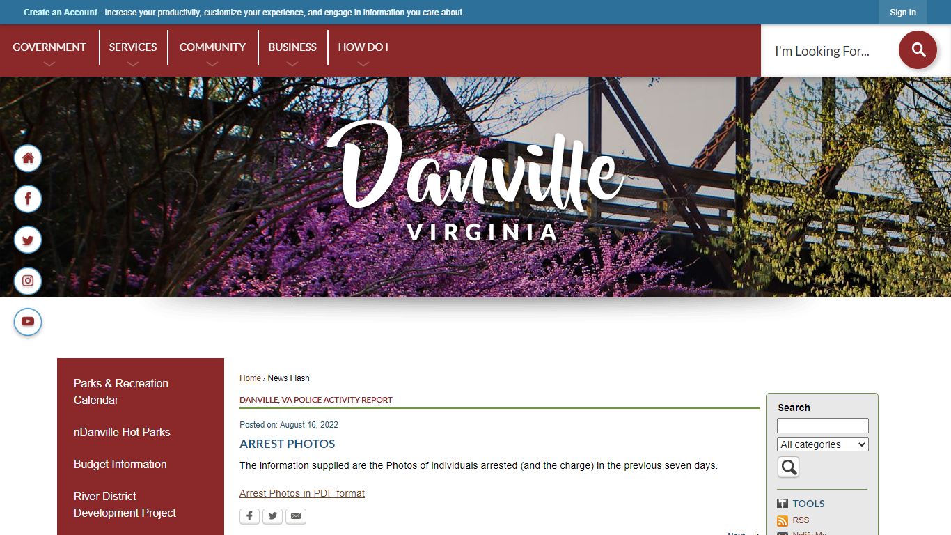 News Flash • City of Danville • CivicEngage